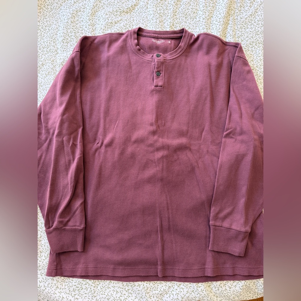 Abercrombie Long Sleeve Henley Sweatshirt
